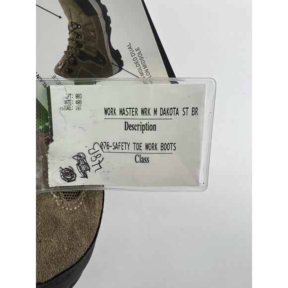 DAKOTA Mens Amputee Right Comfort Steel Toe Work Safety Boot Brown 12 M New - Picture 3 of 7